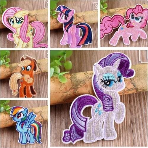 NEW My Little Pony Horse iron on patches for clothes embroidered patch sew on stripe DIY Embroidery Iron-On stripes for clothing