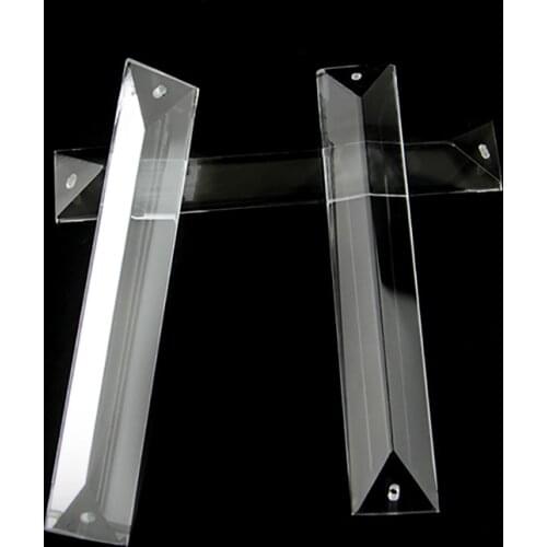 Trimming Triangle Crystal Clear Prism 1 Hole/2 Holes Glass Chandeliers Pendants Parts Glass Lamp Drop Pendants