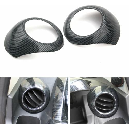 Carbon Fiber Auto Car Air Vent Outlet Cover Frame Trim For Honda FIT 2008-2013