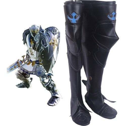 Final Fantasy XIV FF14 Dark Knight Paladin Cosplay Boots Shoes Custom Made