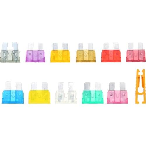 Replacement Fuses Kit 130PCS 2A-40A Auto Holder Car ATO Plug-in Blade Fuse Assortment Boat Motorcycle Truck Secondary Size Blade