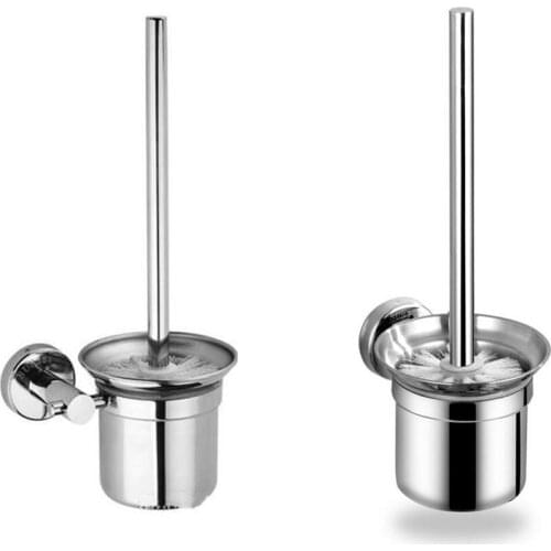 Modern Wall Mounted 304 Stainless Steel Polished Toilet Brush Holder with Stainless Steel Ventilate Cup Bathroom Accessories
