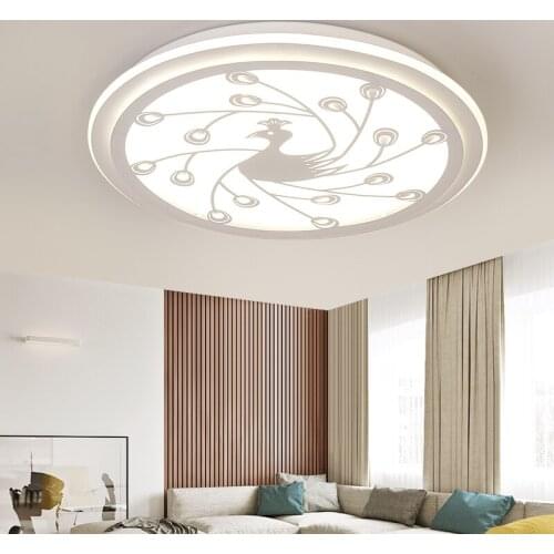 Peacock bedroom led ceiling lamp simple modern peacock living room study room childrens room smart home ceiling light ZA912623