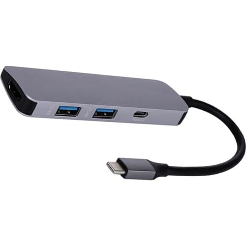 USB C Hub to HDNI-compatible Rj45 100M Adapter OTG 3 Dock with PD TF SD for Macbook Pro/Air M1 2021 Type-C usb hub
