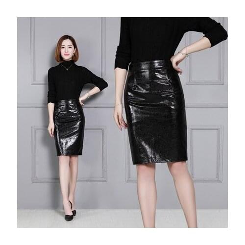 Top brand Fashion Genuine New Sheep Leather Skirt K2 high quality