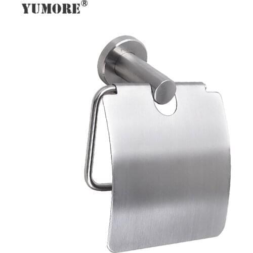 YUMORE Heavy Duty Toilet Paper Holder/Roll Holder/Tissue Holder, Stainless Steel Bathroom Roll Paper Shelf Hardware