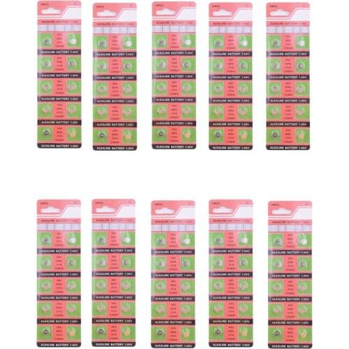 100pcs /10 Cards 30mAh 1.55V AG4 377A 377 LR66 LR626 SR626SW SR66 AG4 AG 4 Button Cell Coin Battery For Watch Toys Remote