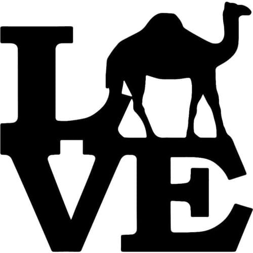 12.8cm*12.6cm Love Camel Fashion Decor Car Sticker Car-Styling Vinyl S4-0610