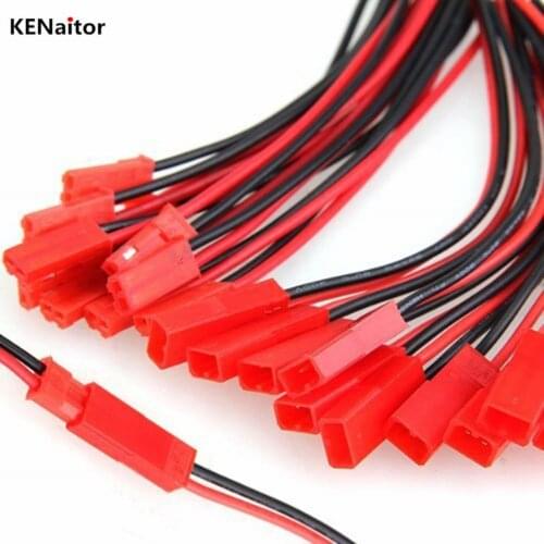 200PCS(100 Pairs) 2 Pin JST 100mm 150mm Pitch 2.54mm Male and Female Wire Connector Plug Cable for DIY RC Battry Model