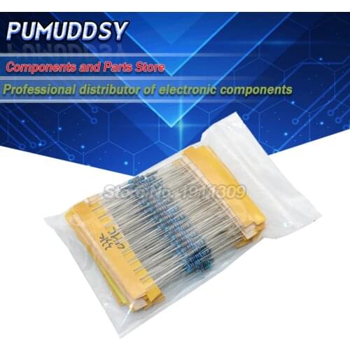 24valuesX10pcs=240PCS 1/4W 0.25W 1% 4.7k-68k Metal Film Resistor component diy kit package new and