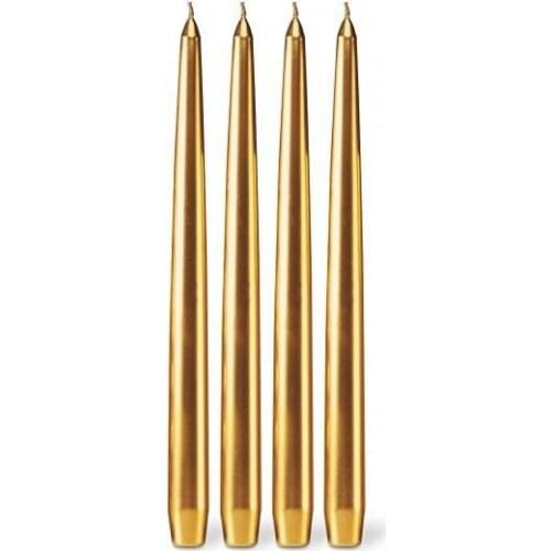 4 Candlesticks Candle-Leaf Gold Dore Candles