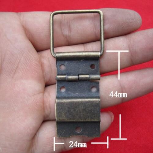 40Pcs 24*44mm Mini Cabinet Drawer Door Butt Hinges Antique 4 Holes Jewelry Boxes Decorative Hinges for Furniture Hardware