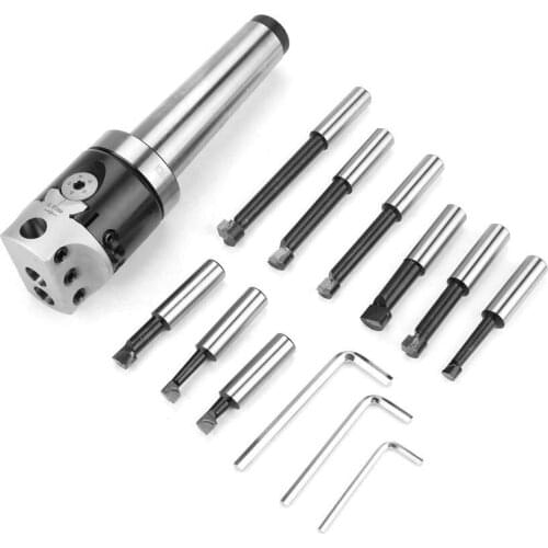 MT4-M16 Arbor Adapter Taper Shank F1-12 50mm Boring Head 9pcs 12mm Boring Bar Set CNC Milling Tools