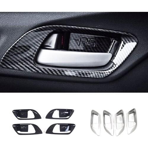 For Honda FIT JAZZ 2014 15 16 17 2018 Accessories ABS Matte Car Inner Armrest Door Bowl protector frame Cover Trim car styling