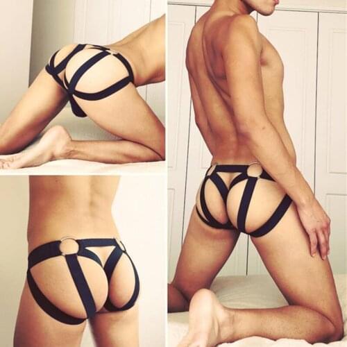 Gay Jockstrap Men Underwear Lingerie Hot Sexy Thongs Strings Sissy Fetish Harness Straps Garter Thongs G-strings Erotic Costumes