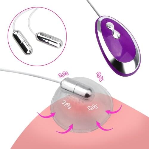 Electric Breast Pump Nipple Sucker Vibrator Nipple Suction Cups Vibrator Tongue Lick Breast Enlarge Massager Sex Toy for Woman