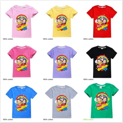 Cartoon Me Contro Te Print Baby Boys Girls Tops Summer Children Short Sleeve T-Shirts Cotton Kids Clothes Fashion Tees Costumes