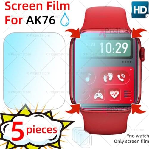 AK76 Screen Film Smart Watch SmartWatch Hydrogel Protective Film Screen Protector PK T500 X6 X7 W46 W26 HW22 IWO 12 13 pro max