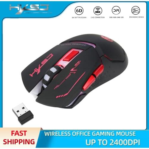 HXSJ X30 New USB Charging Colorful Luminescence Gaming Gamer Mouse 2400DPI Removable Computer PC Gaming Mouse