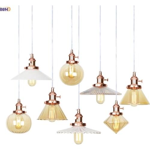 IWHD Modern Nordic Style LED Pendant Lights Creative Hanging Lamp Living Dinning Room Light Vintage Industrial Lamp Hanglamp