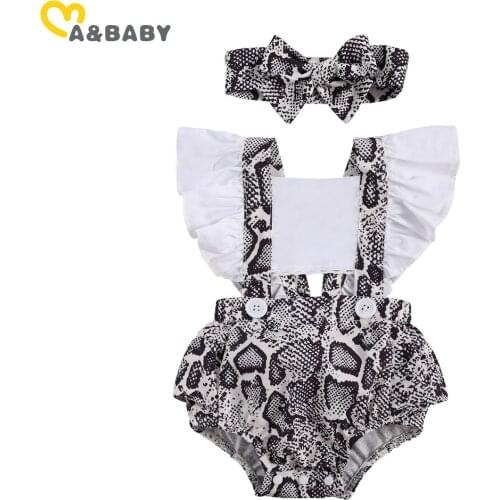 Ma&Baby 0-18M Summer Newborn Infant Baby Girls Romper Ruffles Jumpsuit Fashion Serpentine Baby Girl Clothing