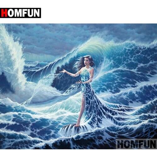 HOMFUN Full Square/Round Drill 5D DIY Diamond Painting "Cartoon beauty" Embroidery Cross Stitch 5D Home Decor Gift A16558