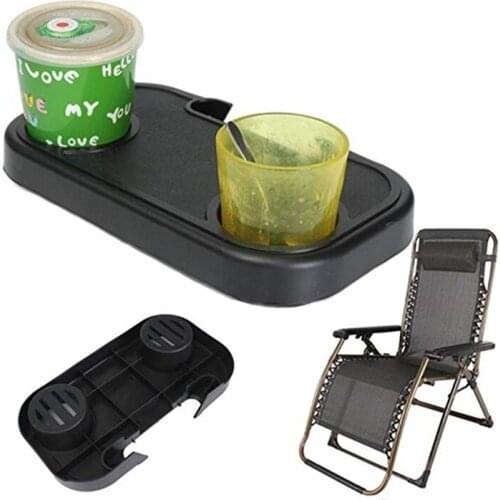 Portable Chair Side Cup Holder Table Tray For Drink Outdoor Beach Garden Camoing Picnic Versatile Side Tray For Folding Chair