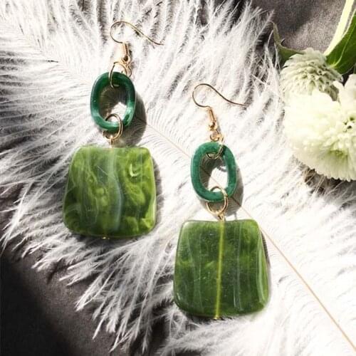 Simple Design fashion Big Geometric Stud Earrings For Women Girl Square Stitching Earrings Party Jewelry pendientes brincos Gift