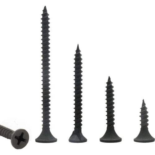 M3.5 Self-tapping Pan Drywall Screws High Strength Flat Head Phillips Ash Phosphorus Dry Wall Screw for Aluminum Wood Nail 50mm
