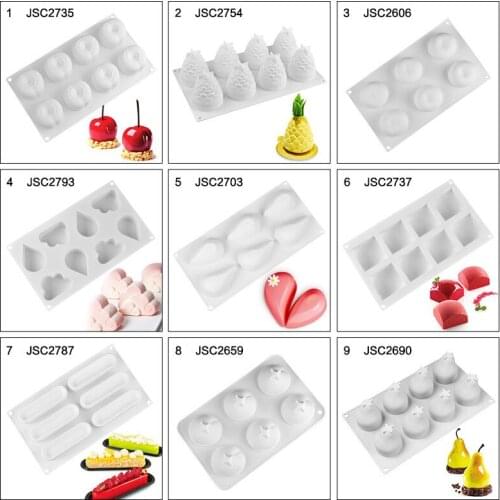 Silicone Mousse Molds Cake Mold French Dessert Baking Pan Cupcake Pastry Jelly Ice Cream Candy Butter Chocolate Tray DIY Decor
