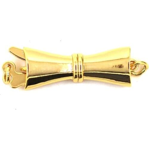 DIY Necklace Bracelet Connectors Clasp 18K Gold Plating Copper Cubic Zirconia Clasps For Jewelry Making Fastening Accessories