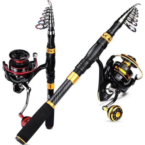 Sougayilang 1.8-3.3M Telescopic Fishing Rod Combo 2000-7000 Spinning Fishing Reel Spinning Rod Sea Boat Fishing Rod Full Kit