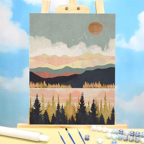 Modern Abstract Landscape Painting By Numbers Set Acrylic Paints 40*50 Paiting By Numbers Decorative Paintings Wholesale