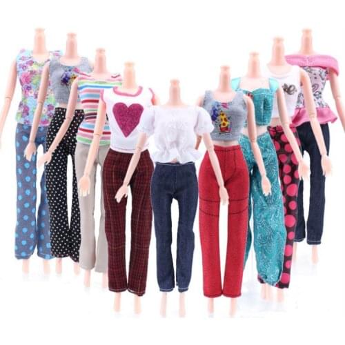 Top + Pants/set New Fashion Suit Summer Autumn Wear Clothing Dress For 1/6 Xinyi FR Barbie Doll Toys for Girls Gift
