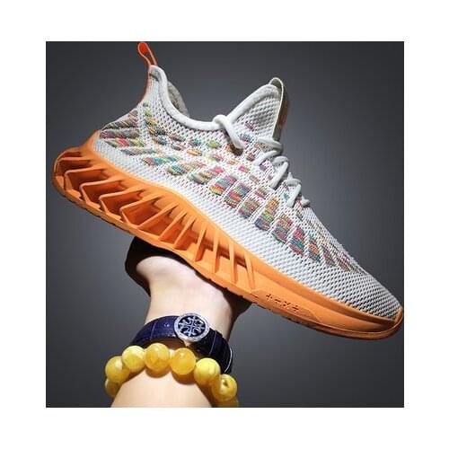 Spring and Autumn Mens Shoes Low-top Single Shoes Mens Breathable Casual Sports Running Fashion Men Platform Shoes