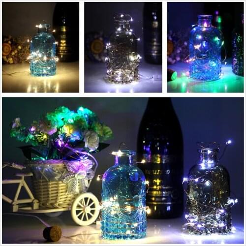 2M 3M Mini Waterproof String Lights Copper Wire Firefly Starry Lights for Wedding Party Mason Jars Crafts Christmas Decor 50pcs