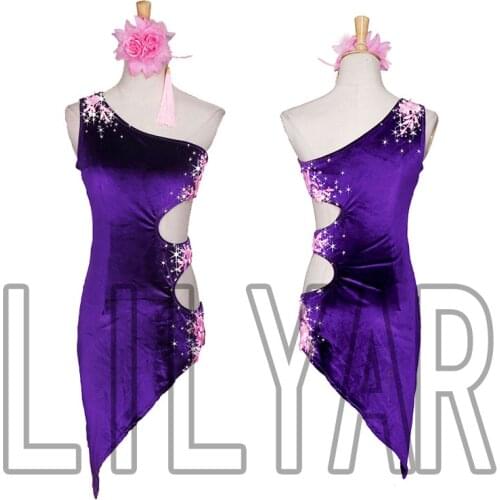 New Latin Dance Dress Competition Dress Costumes Skirt Performing Dress Adult Customize Children Red Matador Skirt Split Skirtes