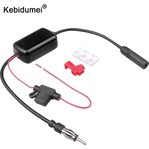 12V Car Radio Antenna FM Amplifier Car Aerials FM AM Radio Signal Amp Amplifier FM Booster 80-108MHZ For Marine Boat Auto