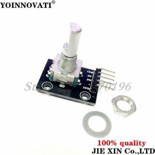 50pcs 360 Degrees Rotary Encoder Module For Arduino Brick Sensor Switch Development Board KY-040 With Pins