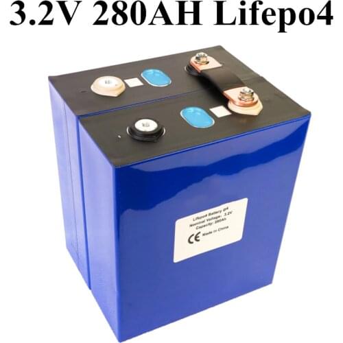High capacity 3.2V 280Ah Lifepo4 battery for 12V 24V 36V Battery pack RV solar storage system outdoor camping