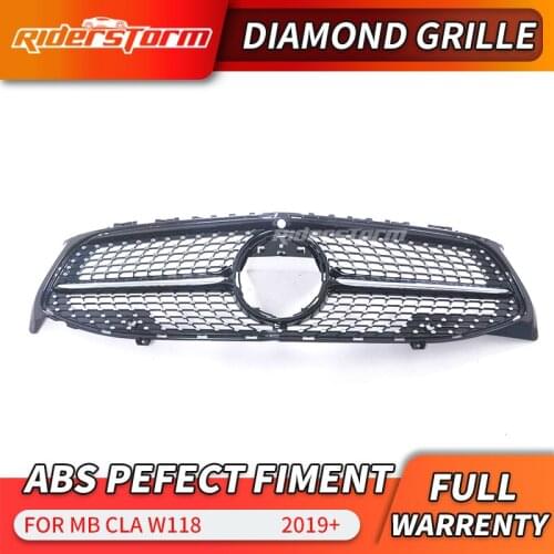 Diamond grille for New CLA Class diamond for W118 cla 200 Auto Front car mesh grile 2019-2020 New CLA220 cla180 racing grill