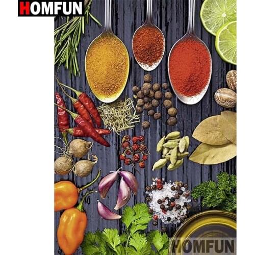 HOMFUN Diamond Painting Cross Stitch "Kitchen spoon" 5D DIY Diamond Embroidery Full Square/round Rhinestone Of Picture A30111