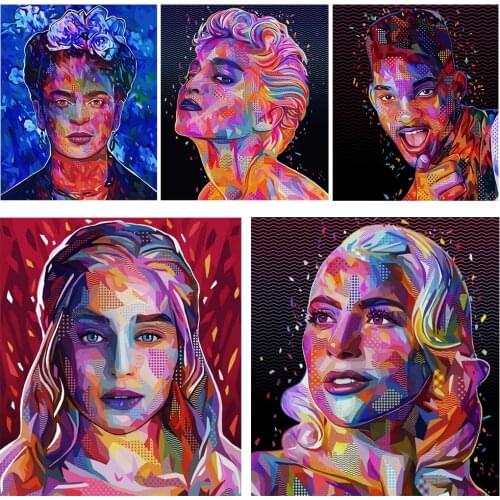 Diy Diamond Painting Cartoon Color Portrait Full Square/Round Diamond Embroidered Mosaic Handmade Home Wall Sticker Decoration