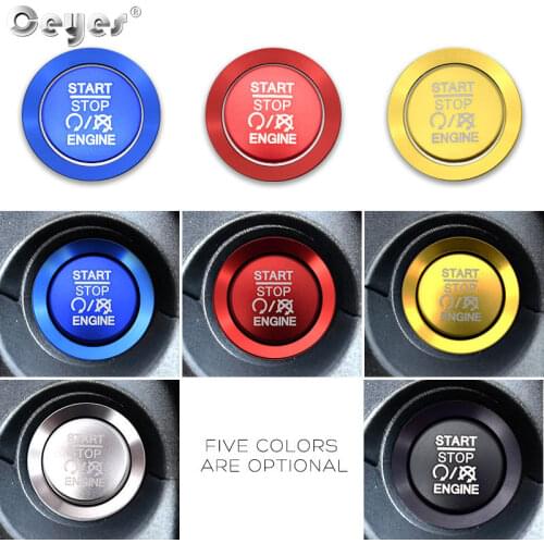 For Jeep Wrangler Grand Cherokee Auto Engine Push Start Stop Button Ring Cover Cap Stickers Interior accessories Car Styling