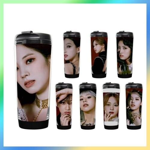 TWICE Drinking Water Bottle MOMO CHAEYOUNG DAHYUN JIHYO JUNGYEON NAYEON SANA YZUYU MINA Outdoor Sport Portable Fitness Jugs
