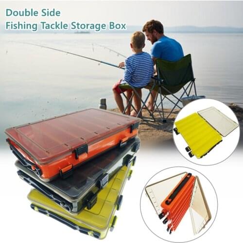 Double Side Plastic Case Fishing Tackle Storage Box Outdoor Accesories for Baits Lure Hooks