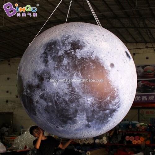 Customized Inflatable Moon Balloon PVC One Time Blowing Sealed Moon Model Show 2m high