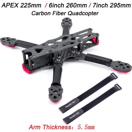 NEW 5inch 225mm / 6inch 260mm / 7inch 295mm Carbon Fiber Quadcopter Frame 5.5mm Arm Kit For APEX FPV Freestyle RC Racing Drone