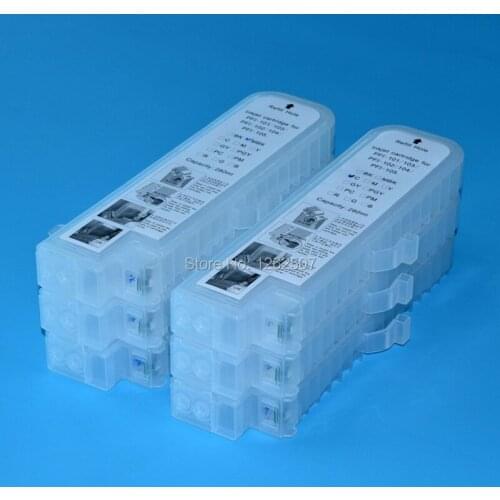 280ml 12colors PFI-101 PFI-103 Empty Refillable Ink Cartridge For Canon IPF5100 Wide format Inkjet Printers