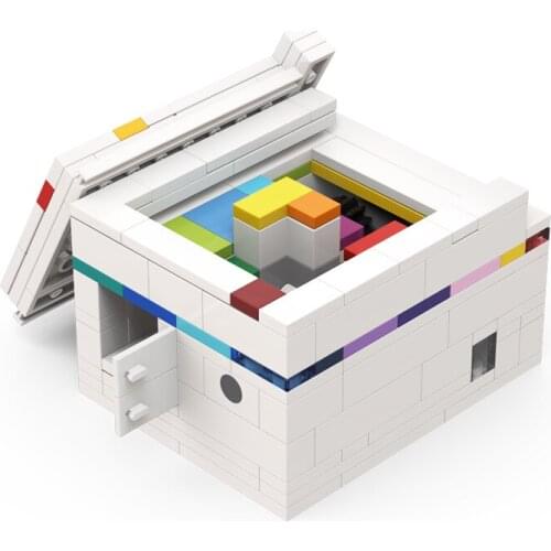 MOC DIY Decrypt Box Rainbow Road A puzzle box Building Blocks Model Box Diy Educational Toy for Kids Gift 233PCS